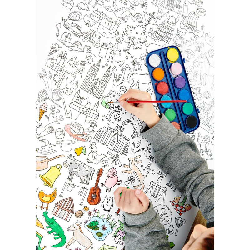 Affiche coloriage l'Oeil Bleu